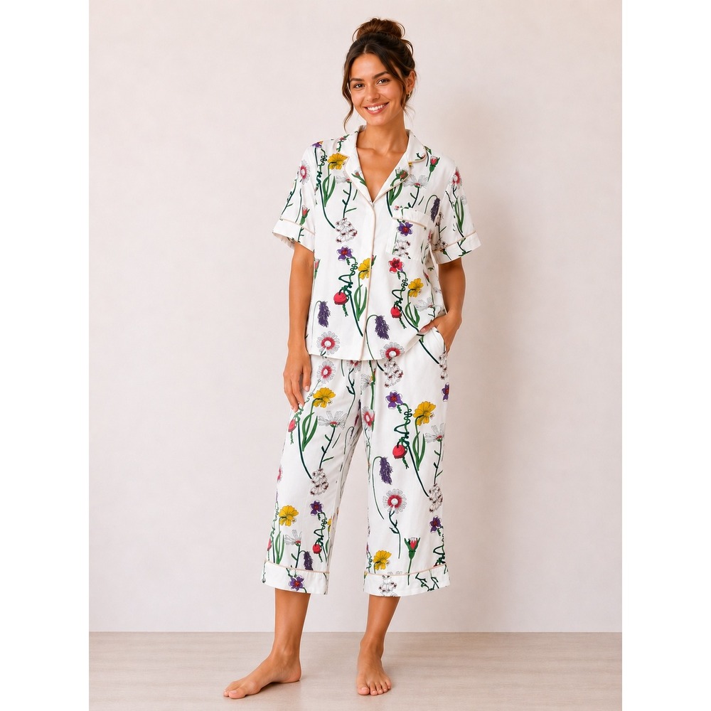 Their Nibs London Floral Pajama Set Loungewear Comfort‎ Cottagecore Boho Indie